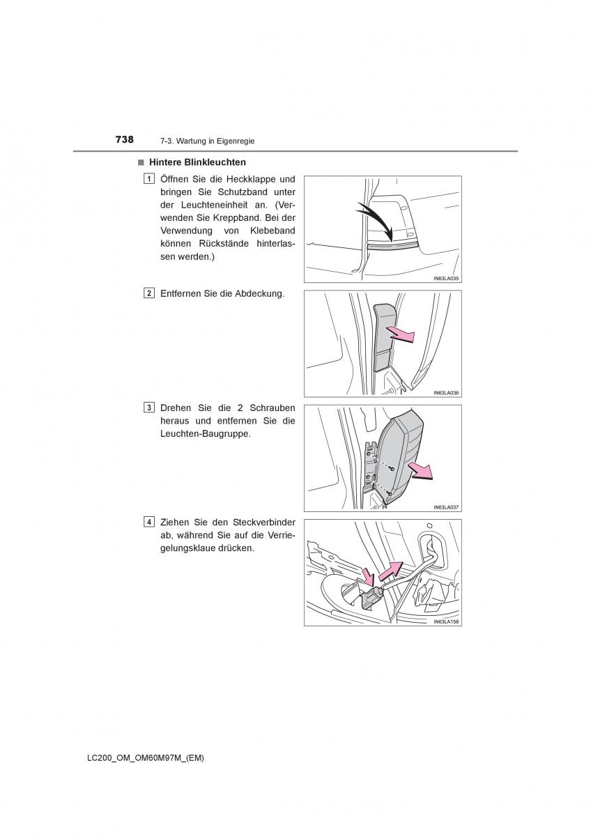 Toyota Land Cruiser J200 Handbuch / page 738