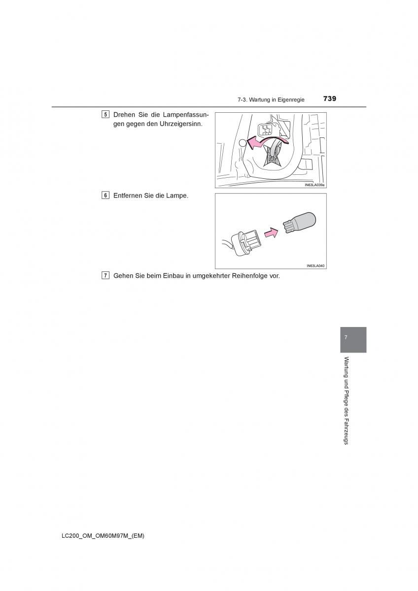 Toyota Land Cruiser J200 Handbuch / page 739