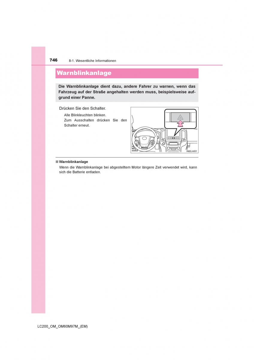 Toyota Land Cruiser J200 Handbuch / page 746