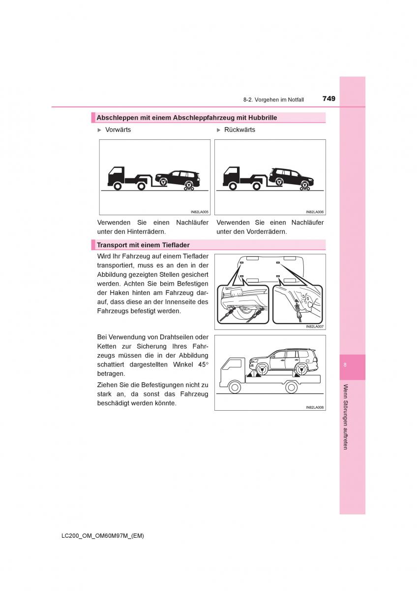 Toyota Land Cruiser J200 Handbuch / page 749