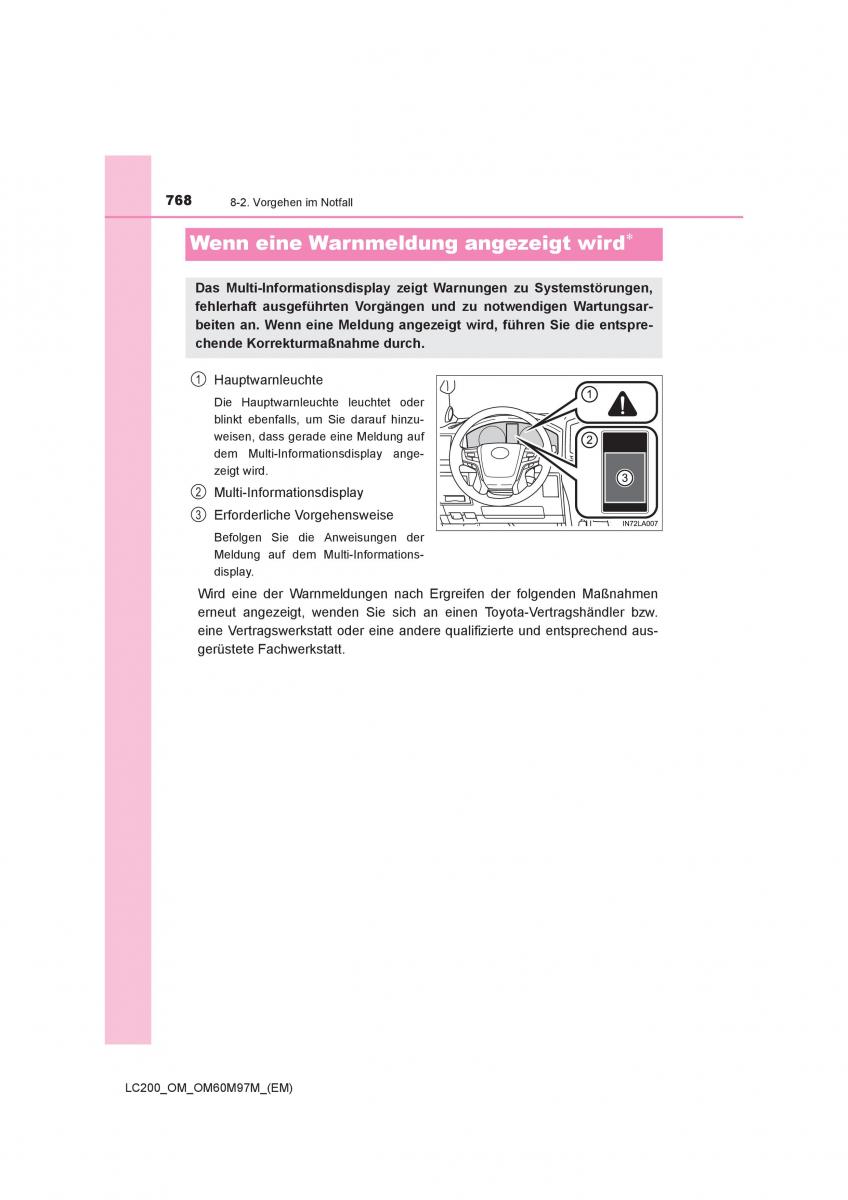 Toyota Land Cruiser J200 Handbuch / page 768