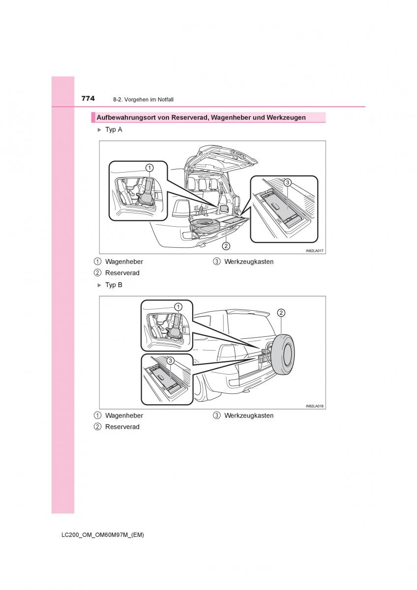 Toyota Land Cruiser J200 Handbuch / page 774