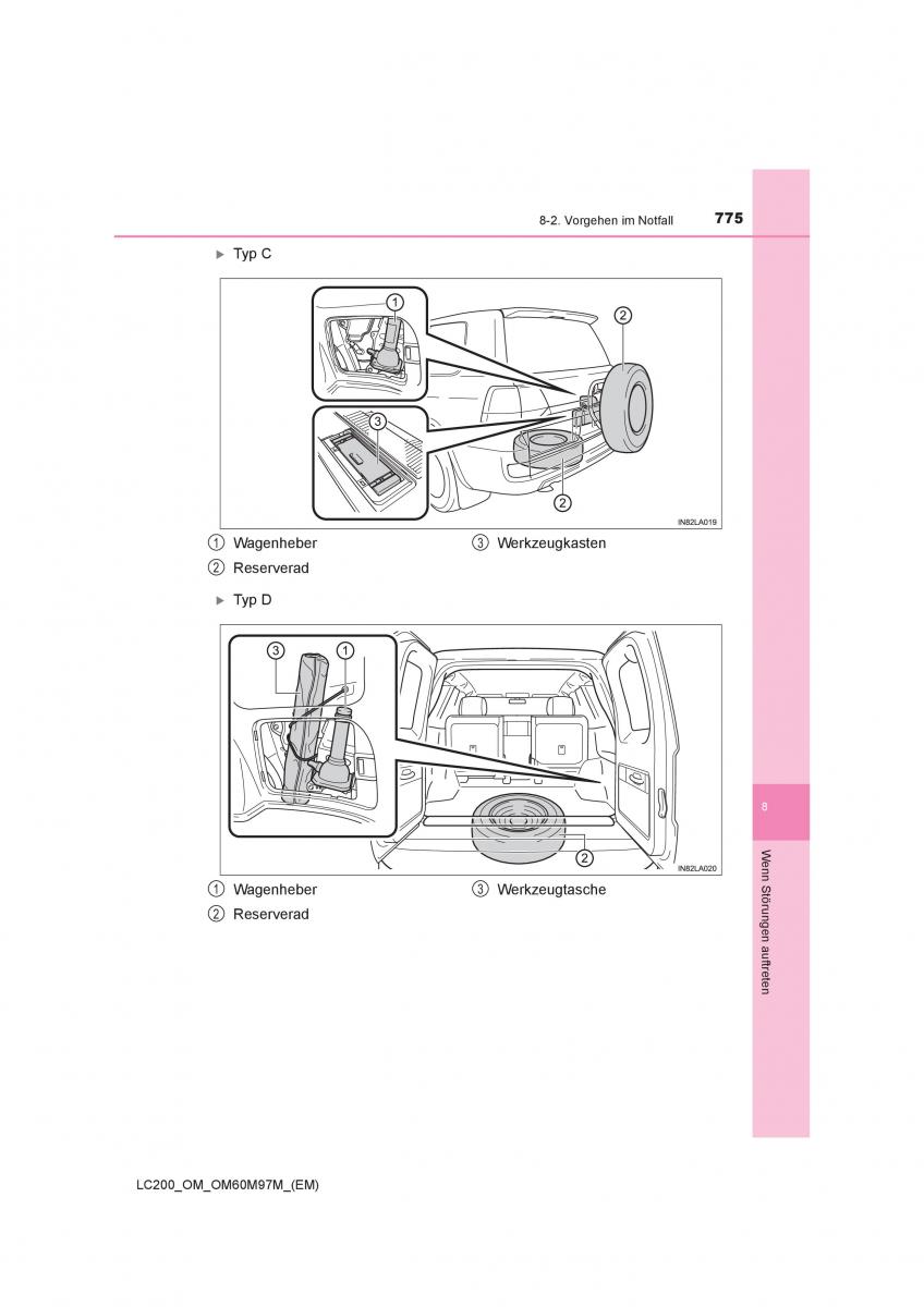 Toyota Land Cruiser J200 Handbuch / page 775