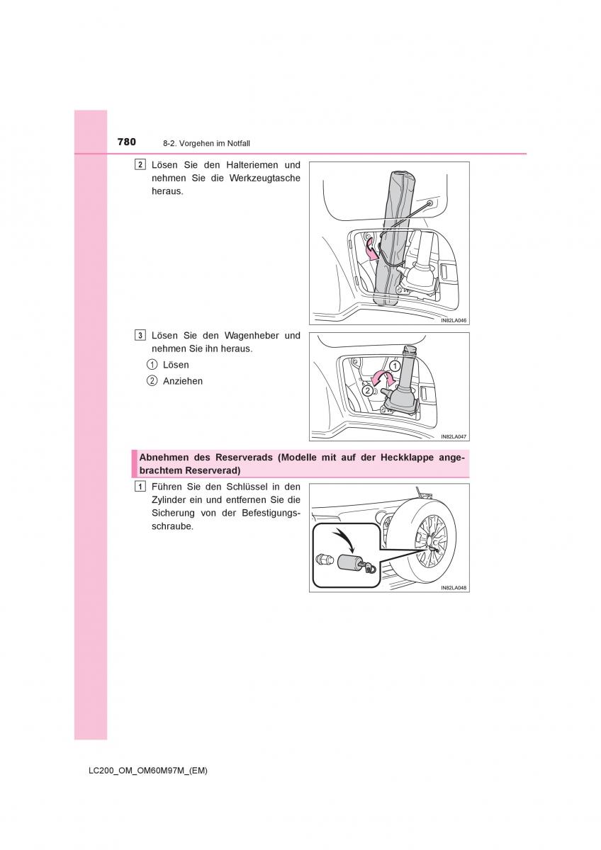 Toyota Land Cruiser J200 Handbuch / page 780