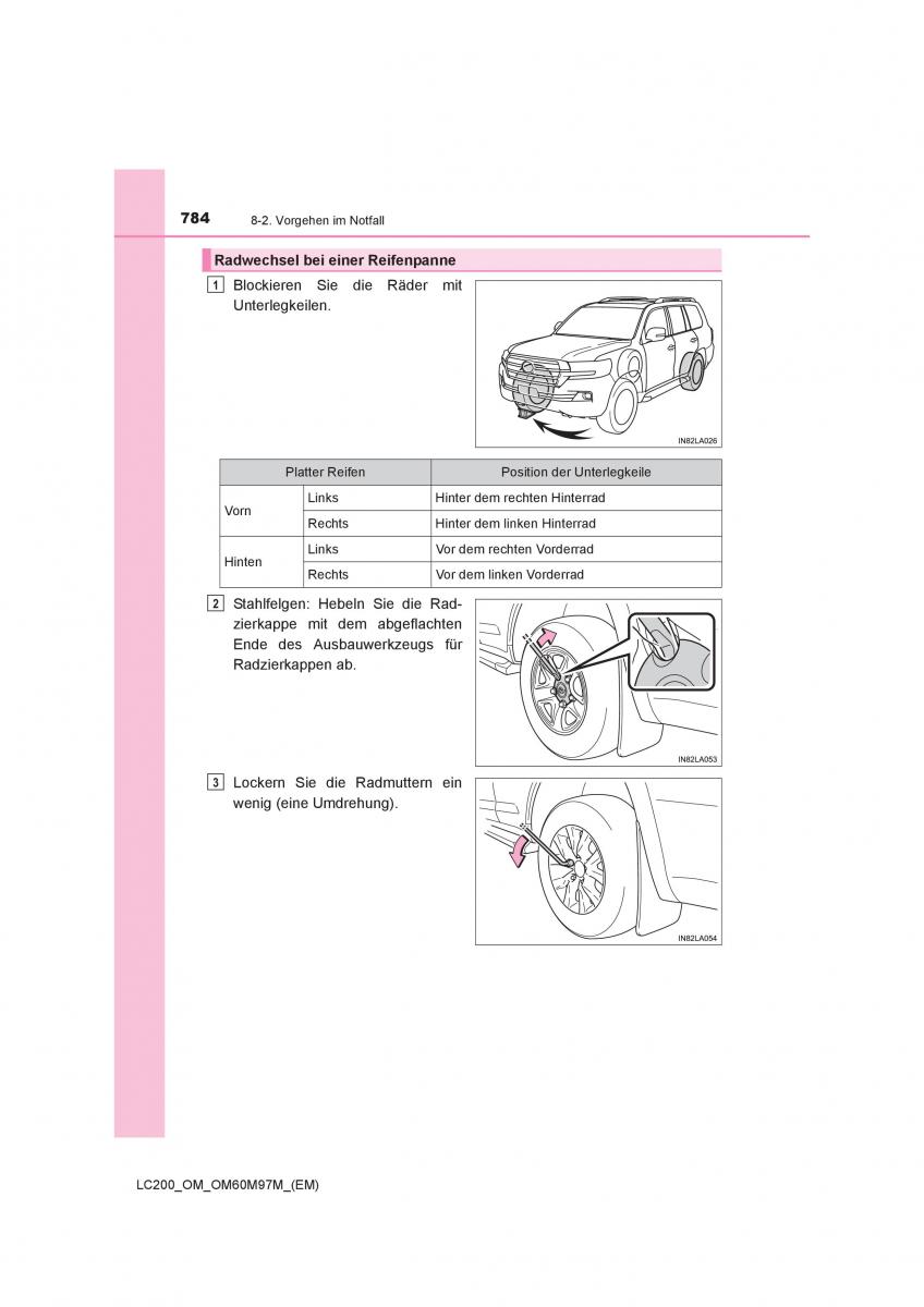 Toyota Land Cruiser J200 Handbuch / page 784