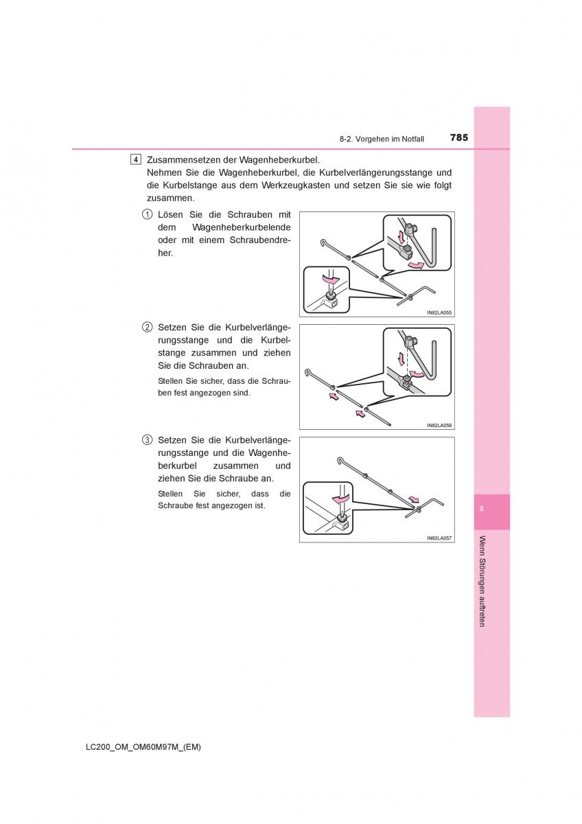 Toyota Land Cruiser J200 Handbuch / page 785