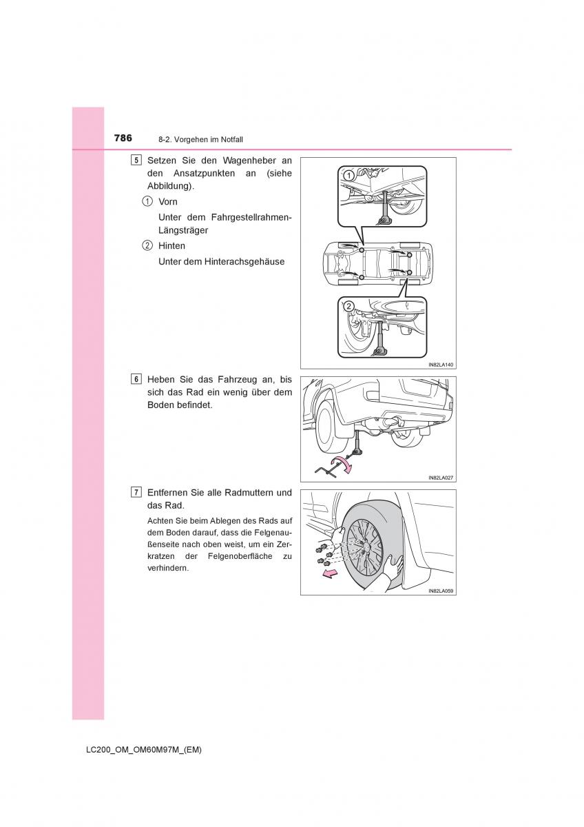 Toyota Land Cruiser J200 Handbuch / page 786