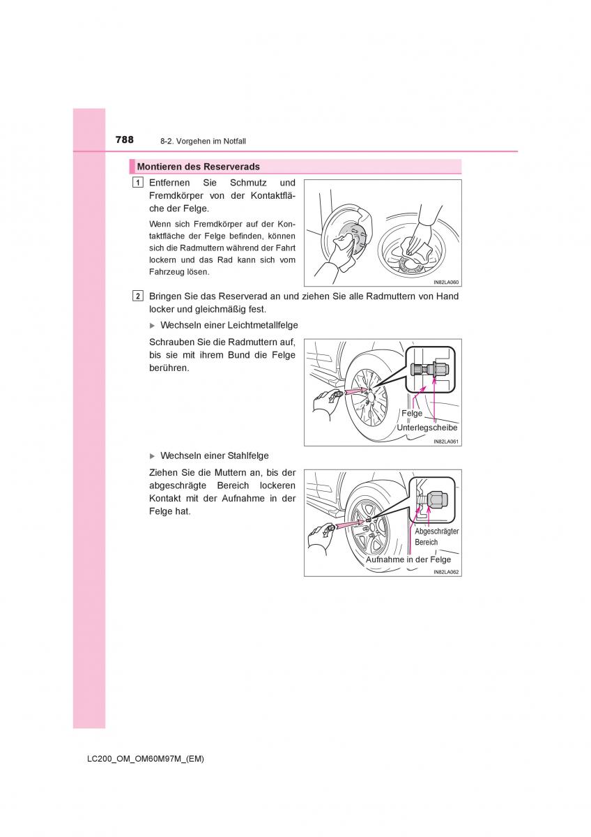 Toyota Land Cruiser J200 Handbuch / page 788