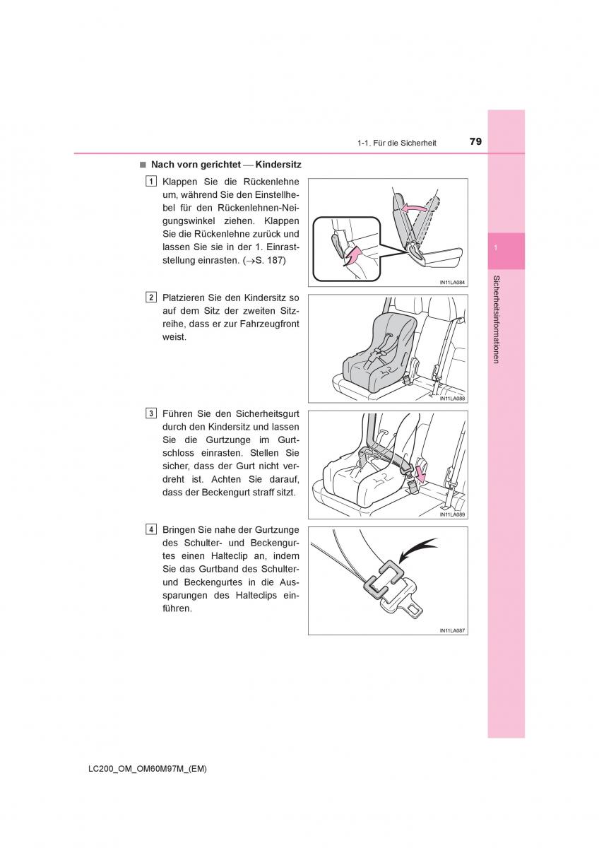 Toyota Land Cruiser J200 Handbuch / page 79