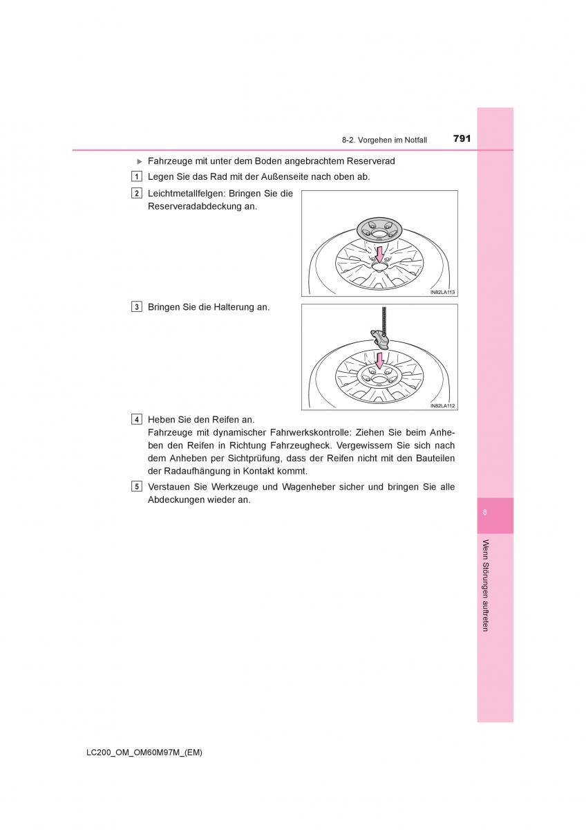 Toyota Land Cruiser J200 Handbuch / page 791