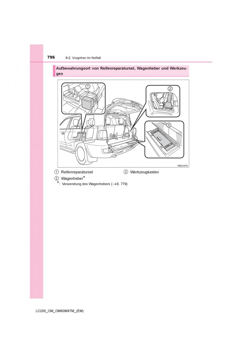 Toyota Land Cruiser J200 Handbuch / page 796