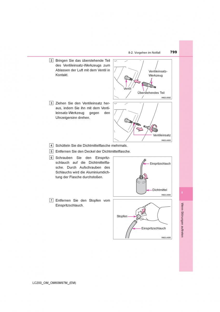 Toyota Land Cruiser J200 Handbuch / page 799