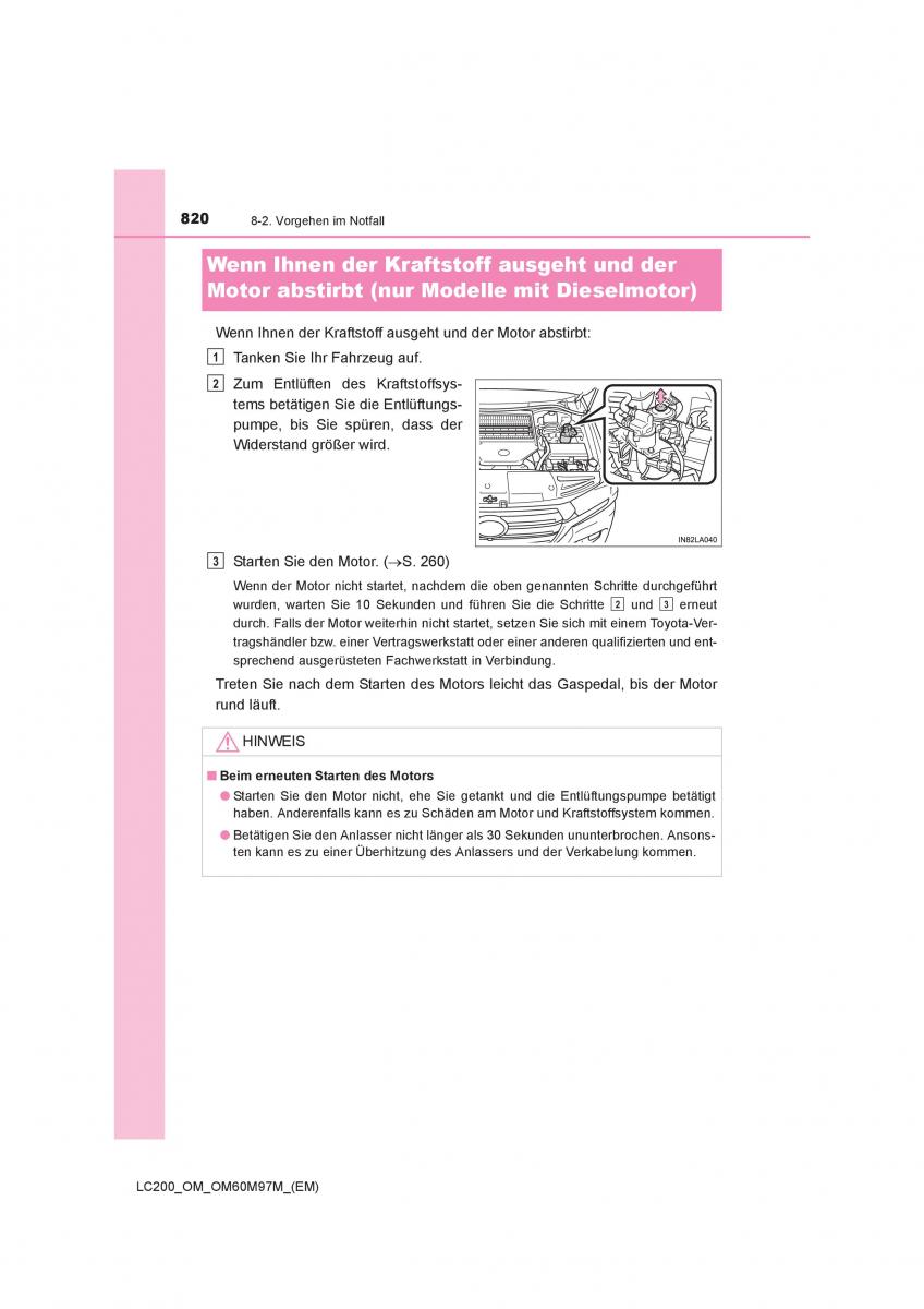 Toyota Land Cruiser J200 Handbuch / page 820