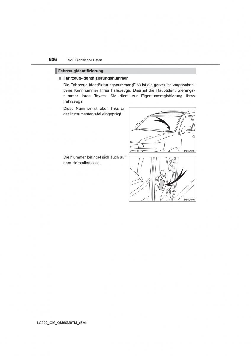 Toyota Land Cruiser J200 Handbuch / page 826