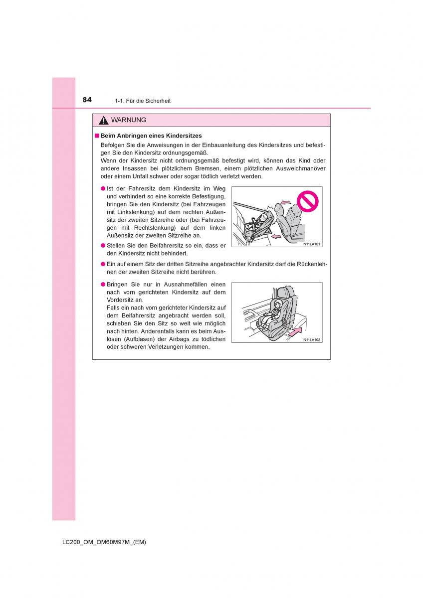 Toyota Land Cruiser J200 Handbuch / page 84