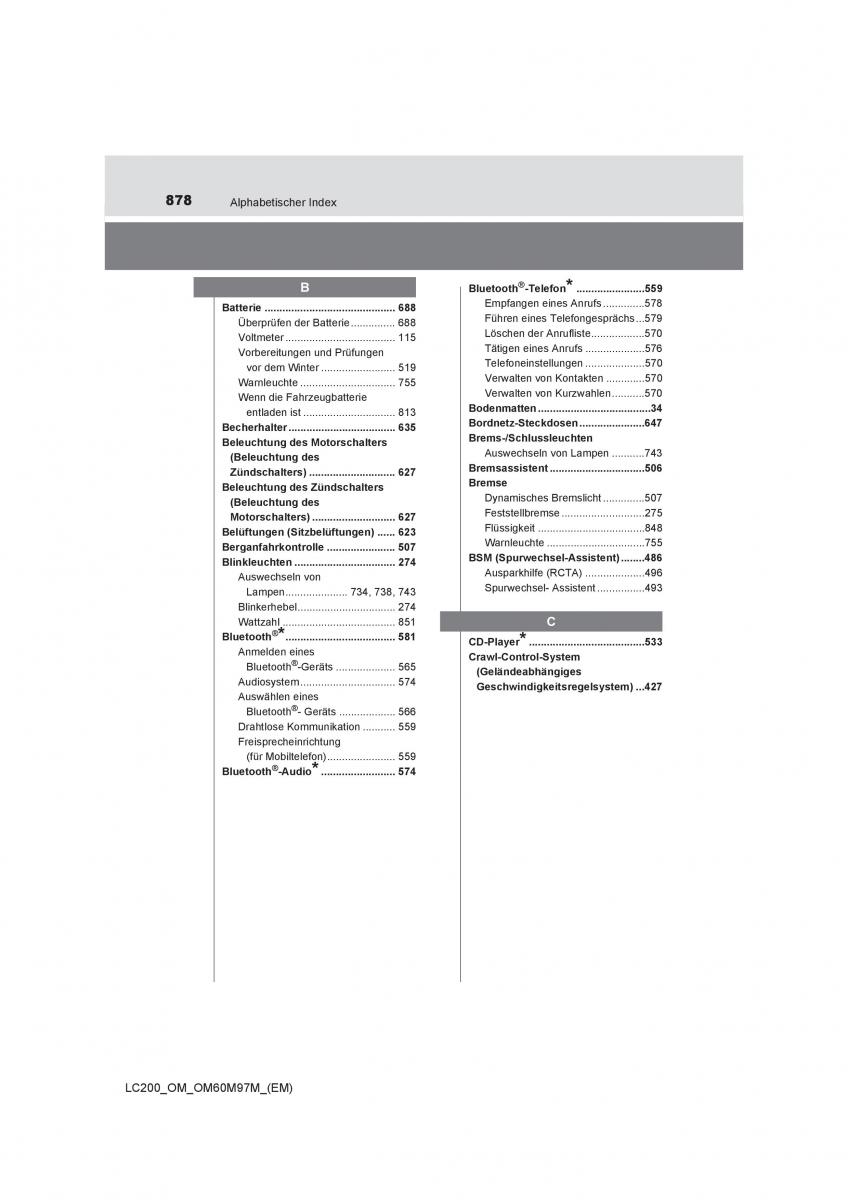 Toyota Land Cruiser J200 Handbuch / page 878