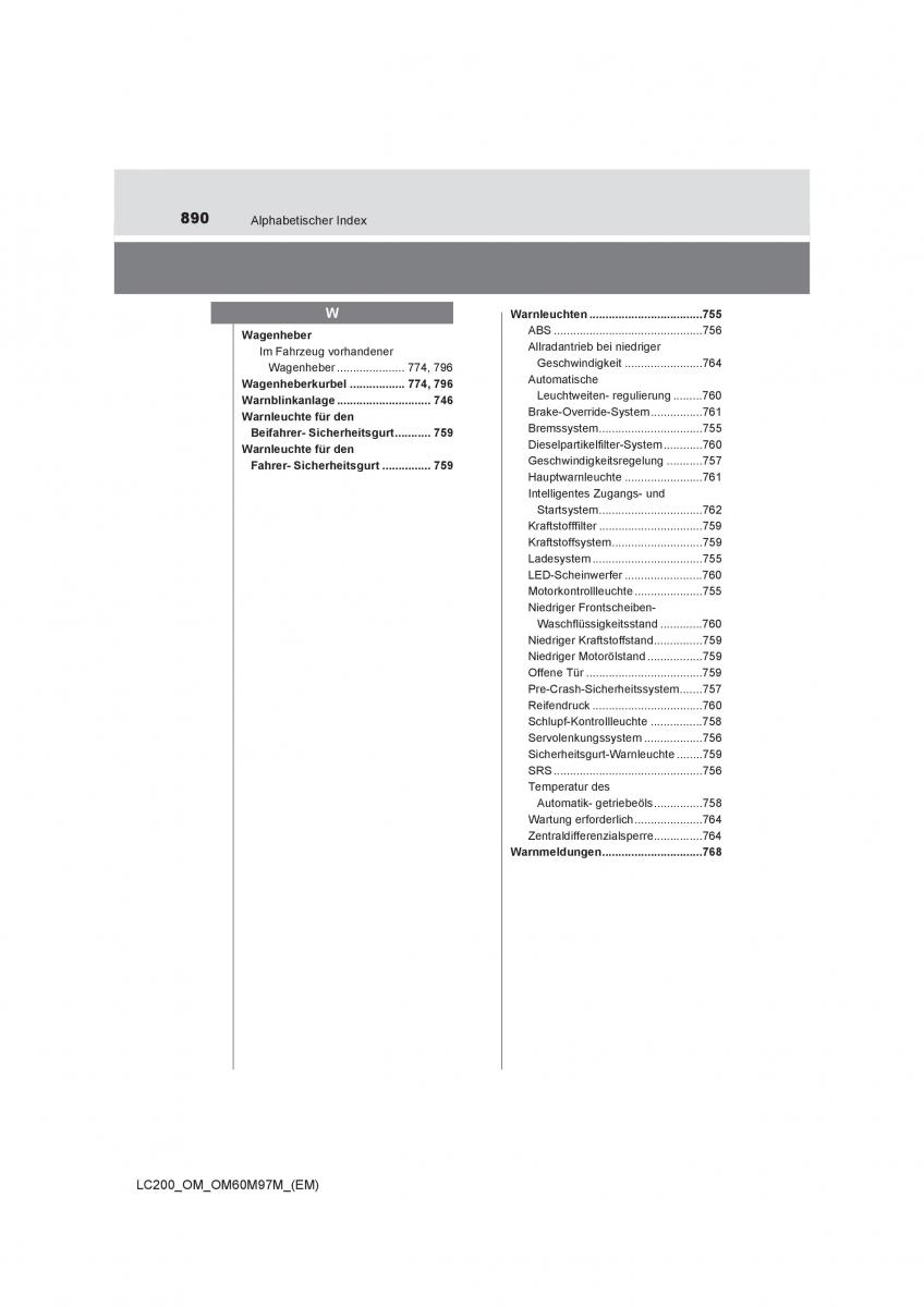 Toyota Land Cruiser J200 Handbuch / page 890