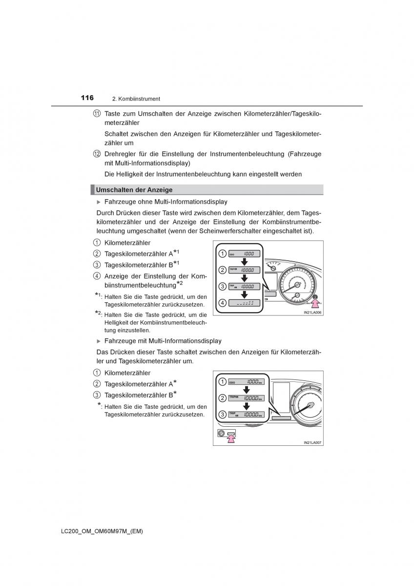 Toyota Land Cruiser J200 Handbuch / page 116