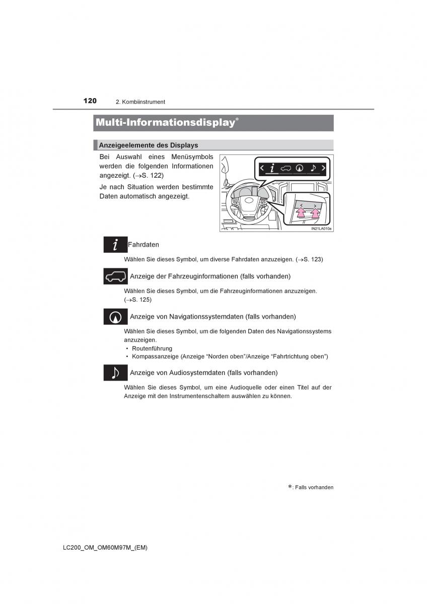 Toyota Land Cruiser J200 Handbuch / page 120