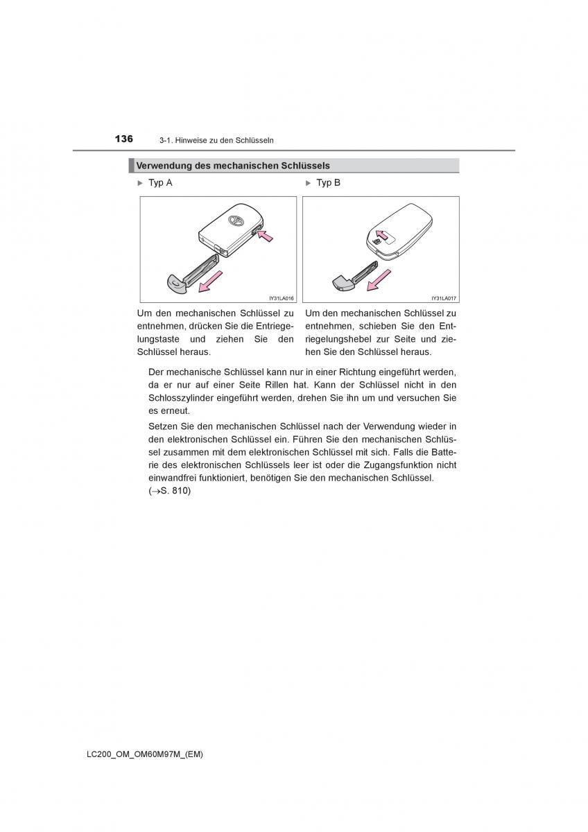 Toyota Land Cruiser J200 Handbuch / page 136