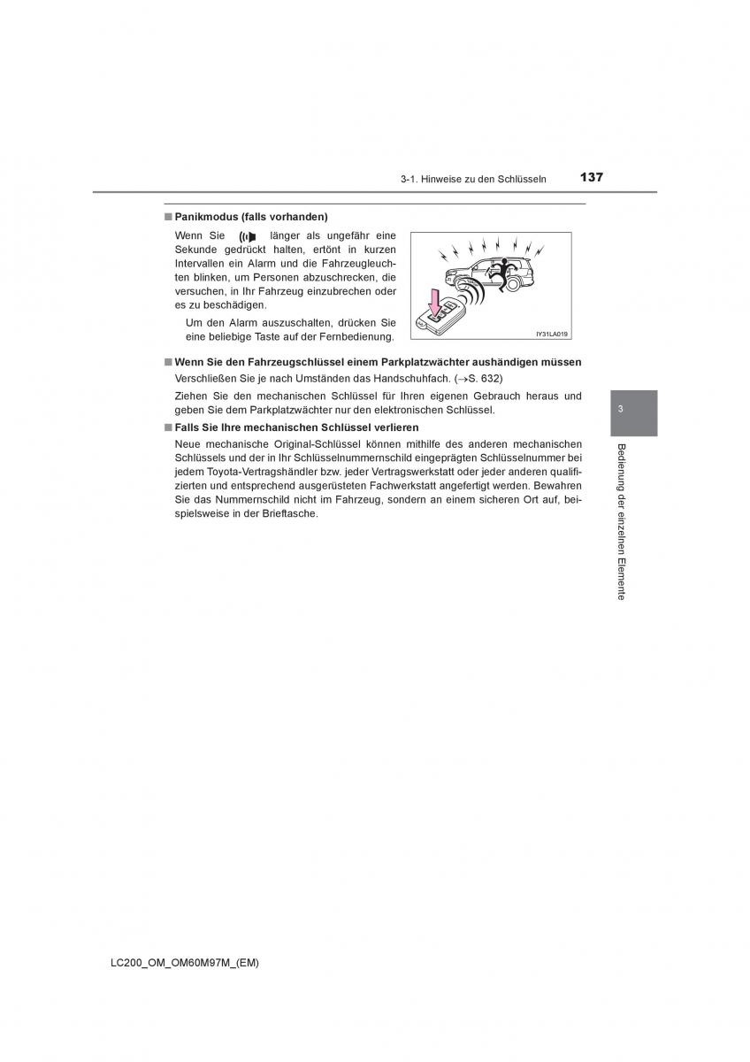 Toyota Land Cruiser J200 Handbuch / page 137