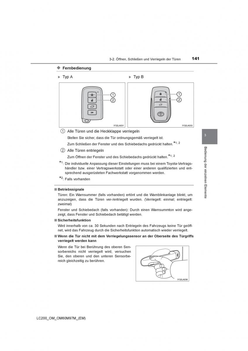 Toyota Land Cruiser J200 Handbuch / page 141