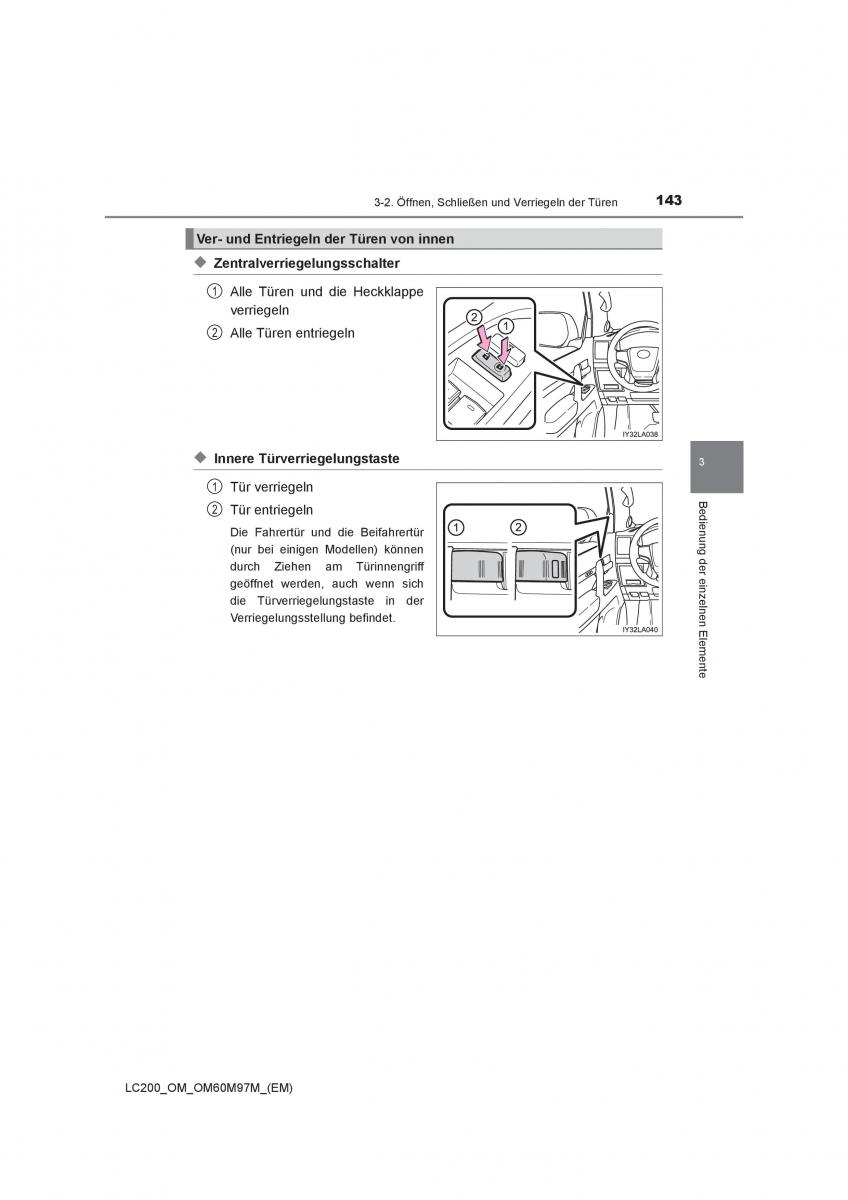 Toyota Land Cruiser J200 Handbuch / page 143