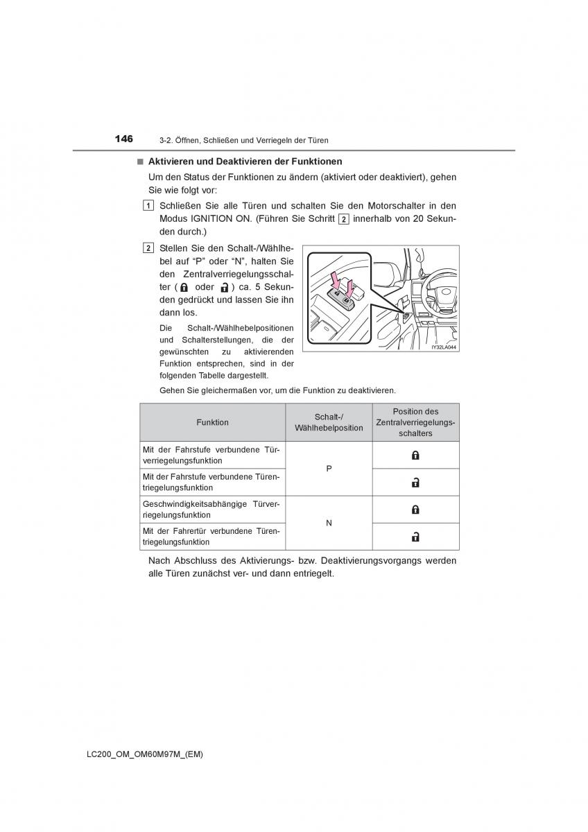 Toyota Land Cruiser J200 Handbuch / page 146