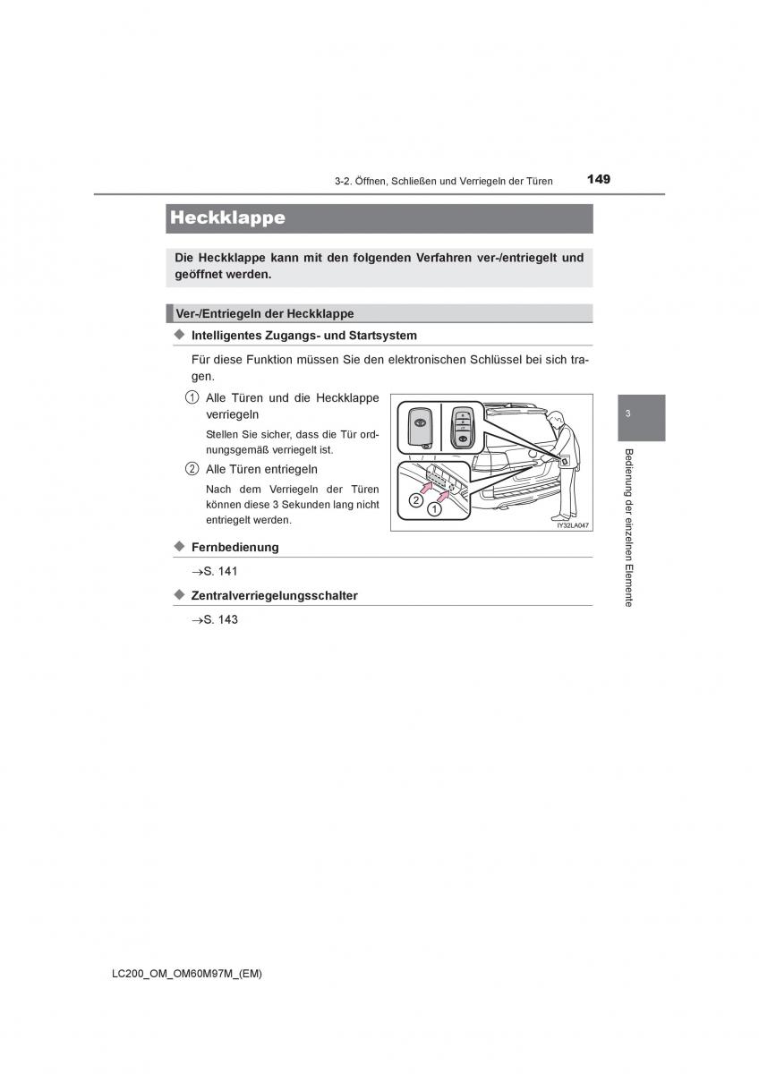 Toyota Land Cruiser J200 Handbuch / page 149