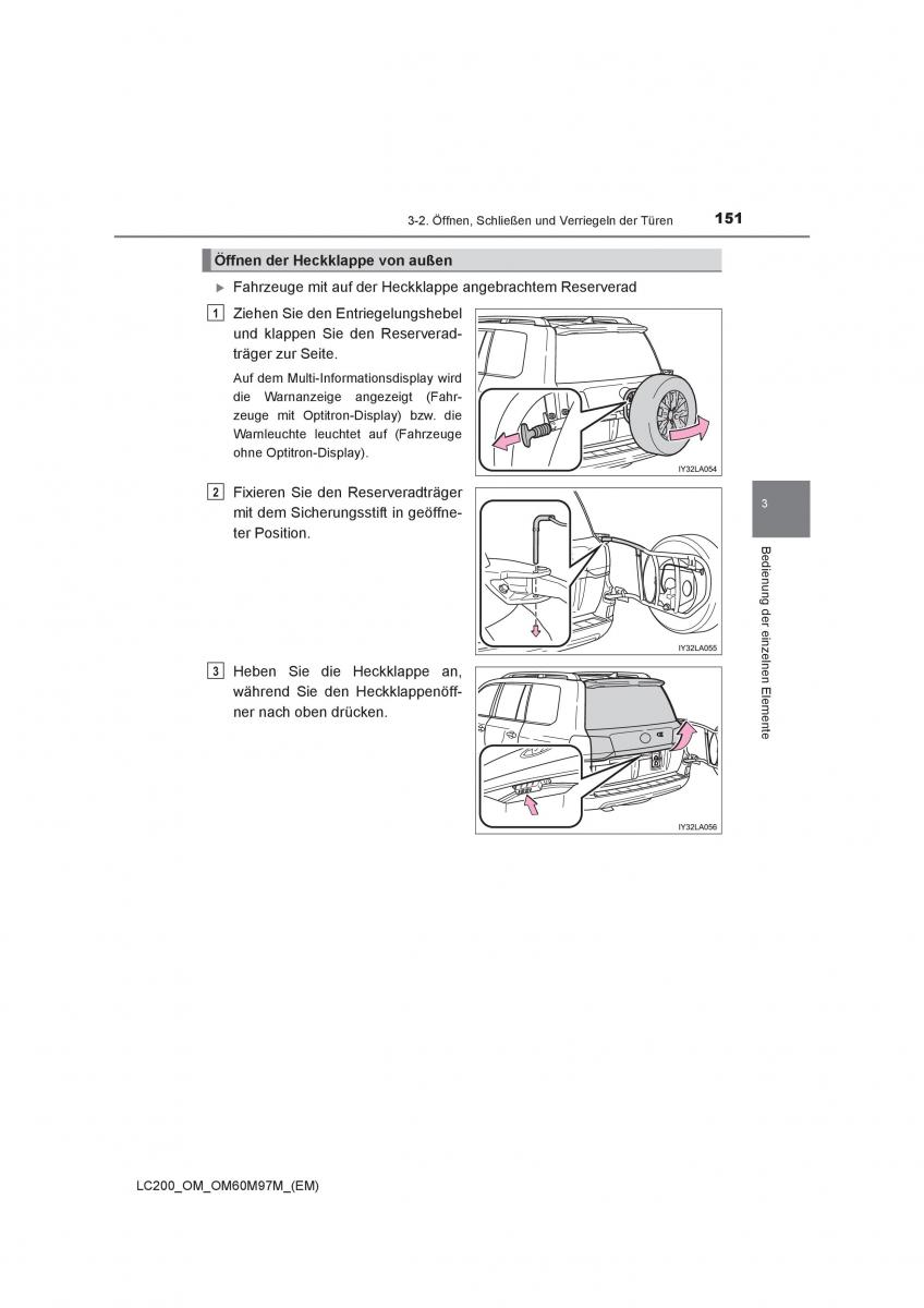 Toyota Land Cruiser J200 Handbuch / page 151