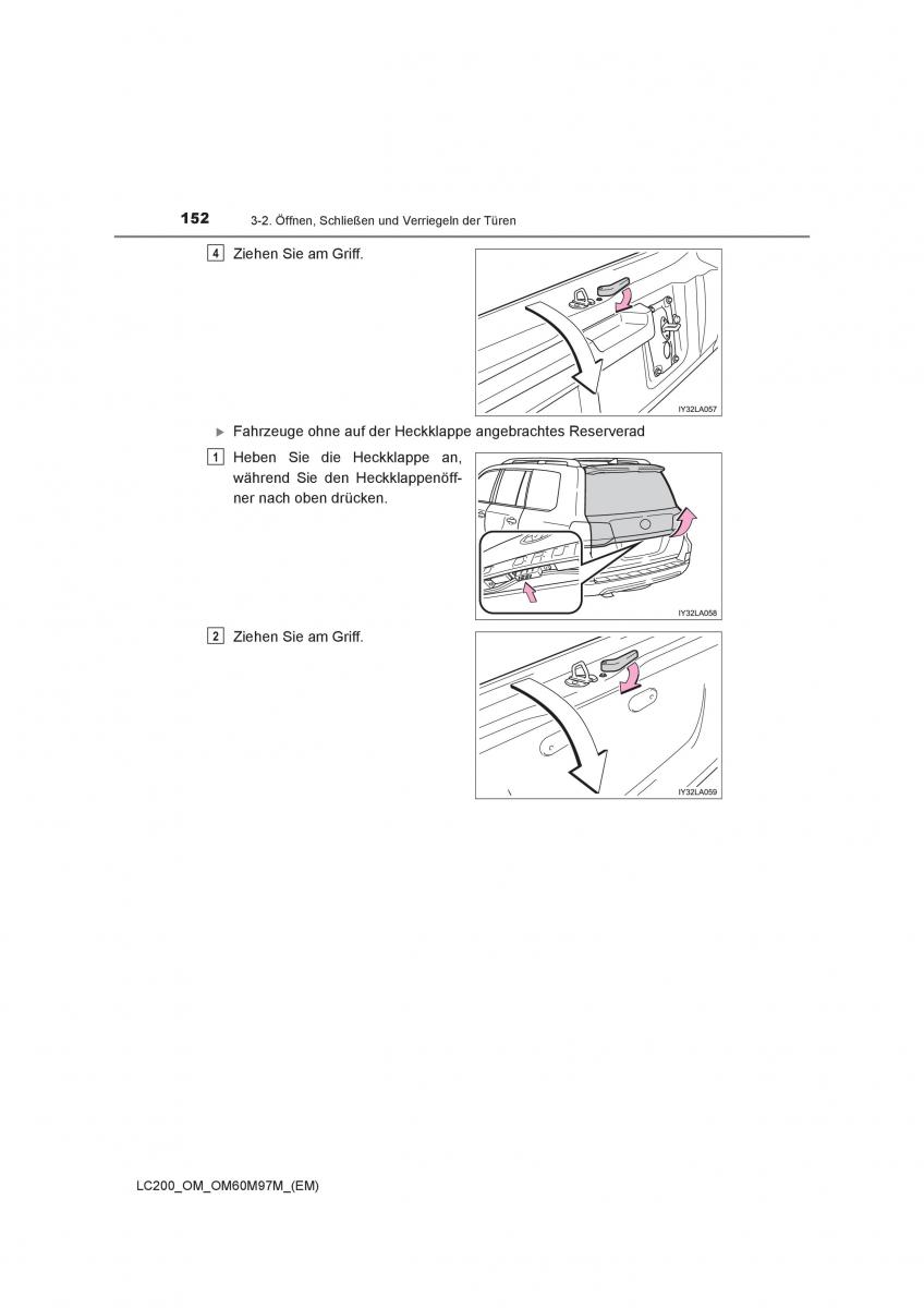 Toyota Land Cruiser J200 Handbuch / page 152