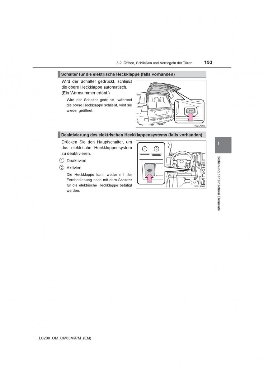 Toyota Land Cruiser J200 Handbuch / page 153