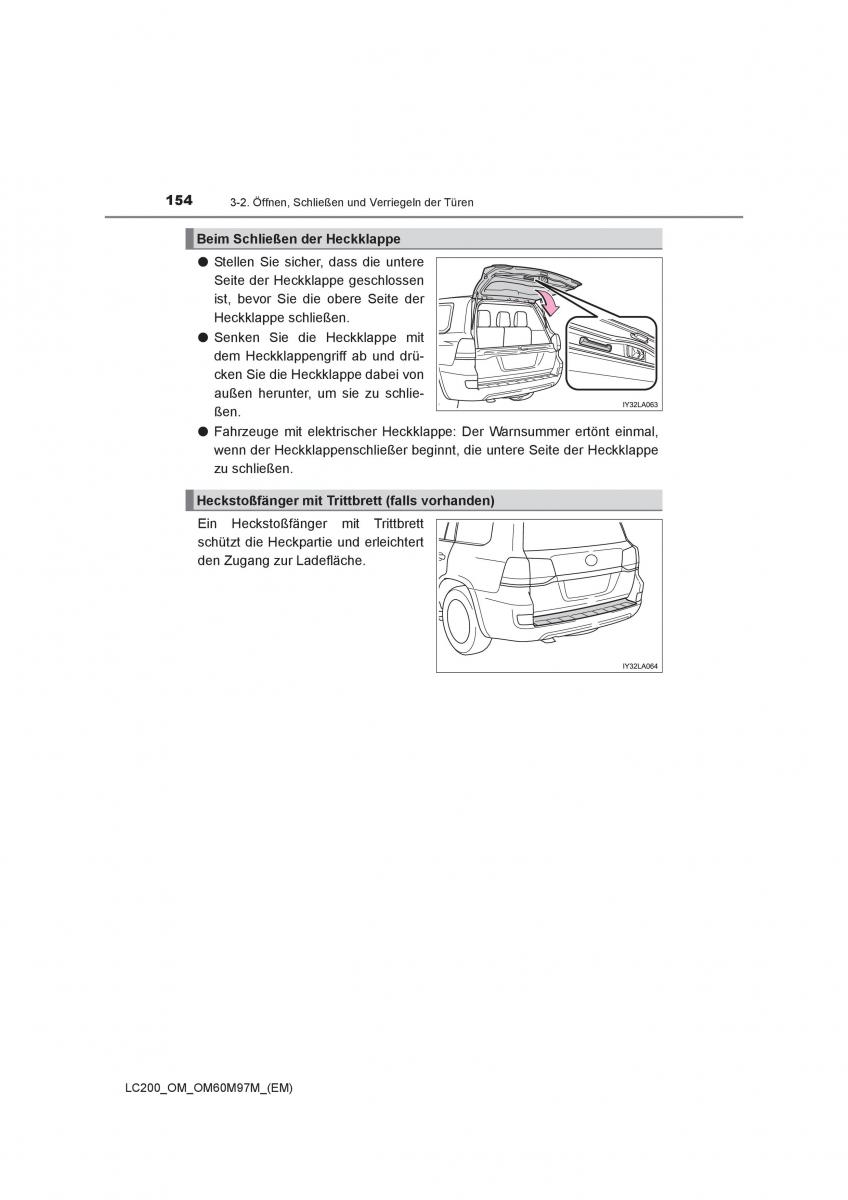 Toyota Land Cruiser J200 Handbuch / page 154