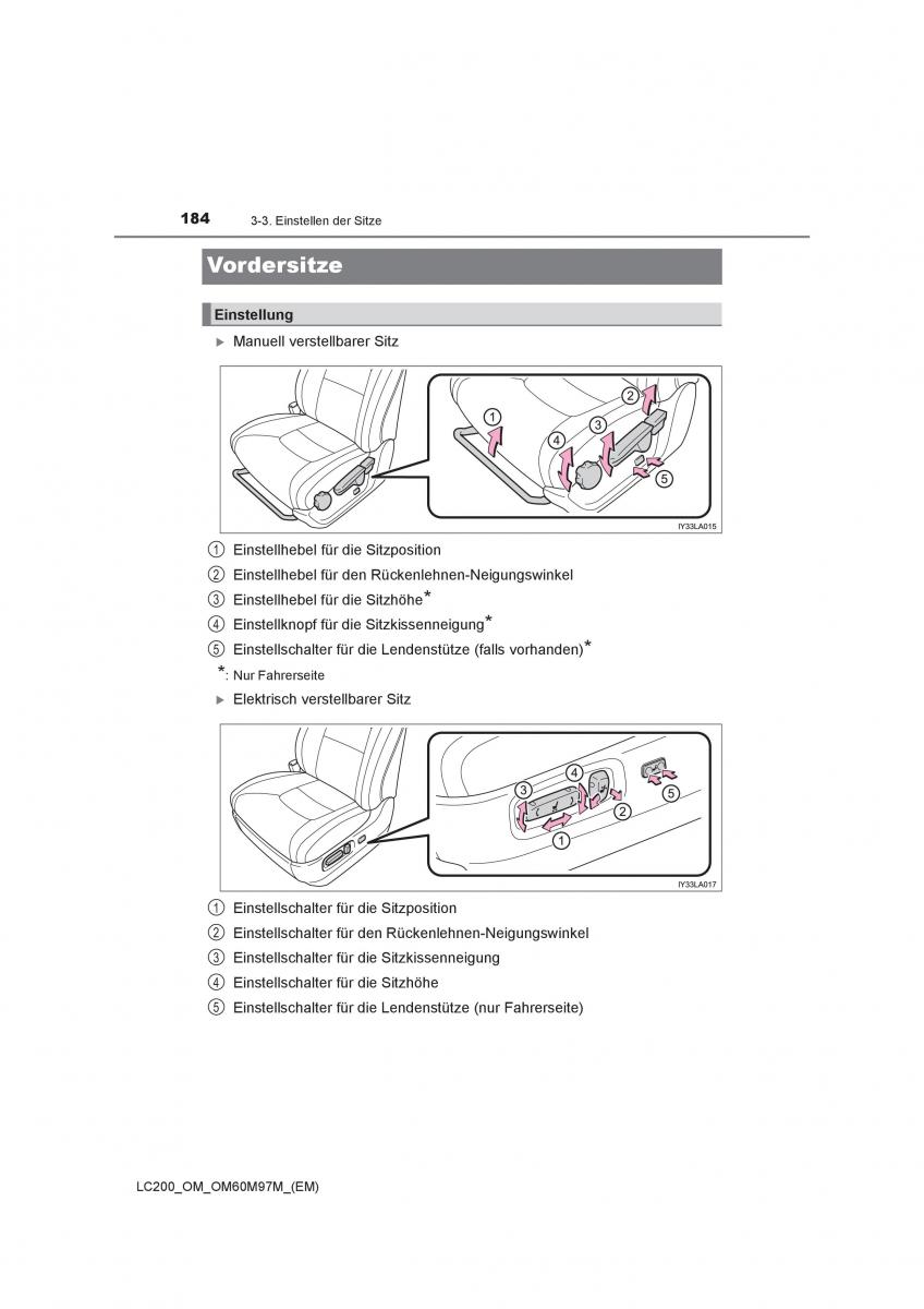 Toyota Land Cruiser J200 Handbuch / page 184