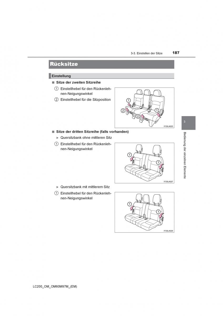 Toyota Land Cruiser J200 Handbuch / page 187