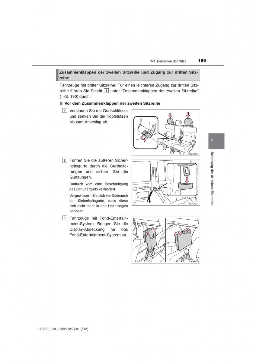 Toyota Land Cruiser J200 Handbuch / page 189