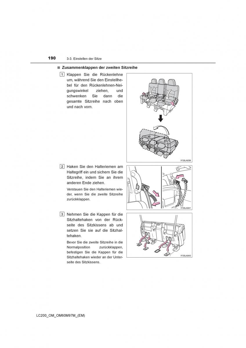 Toyota Land Cruiser J200 Handbuch / page 190