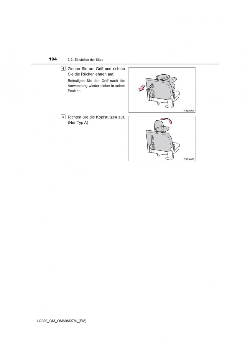 Toyota Land Cruiser J200 Handbuch / page 194