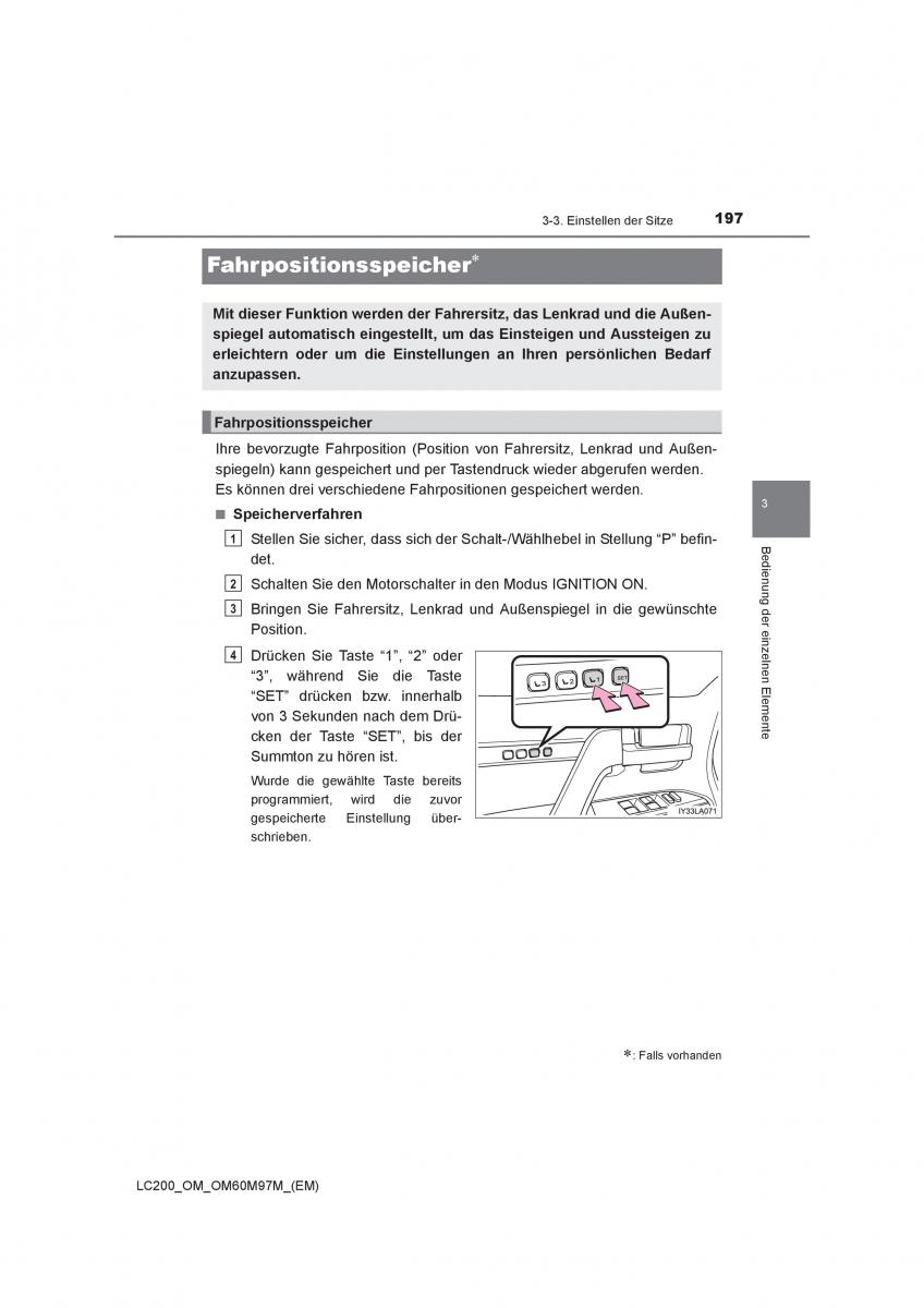 Toyota Land Cruiser J200 Handbuch / page 197