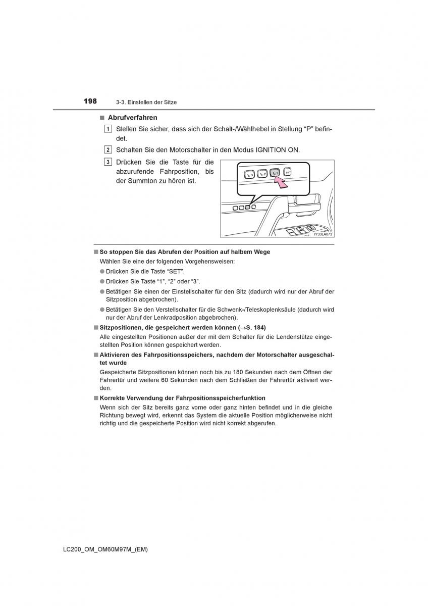 Toyota Land Cruiser J200 Handbuch / page 198