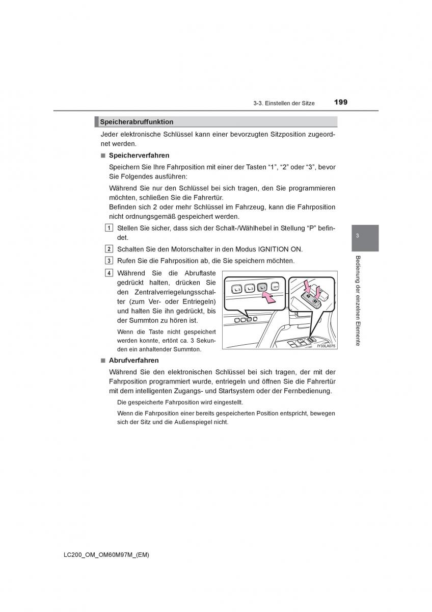 Toyota Land Cruiser J200 Handbuch / page 199