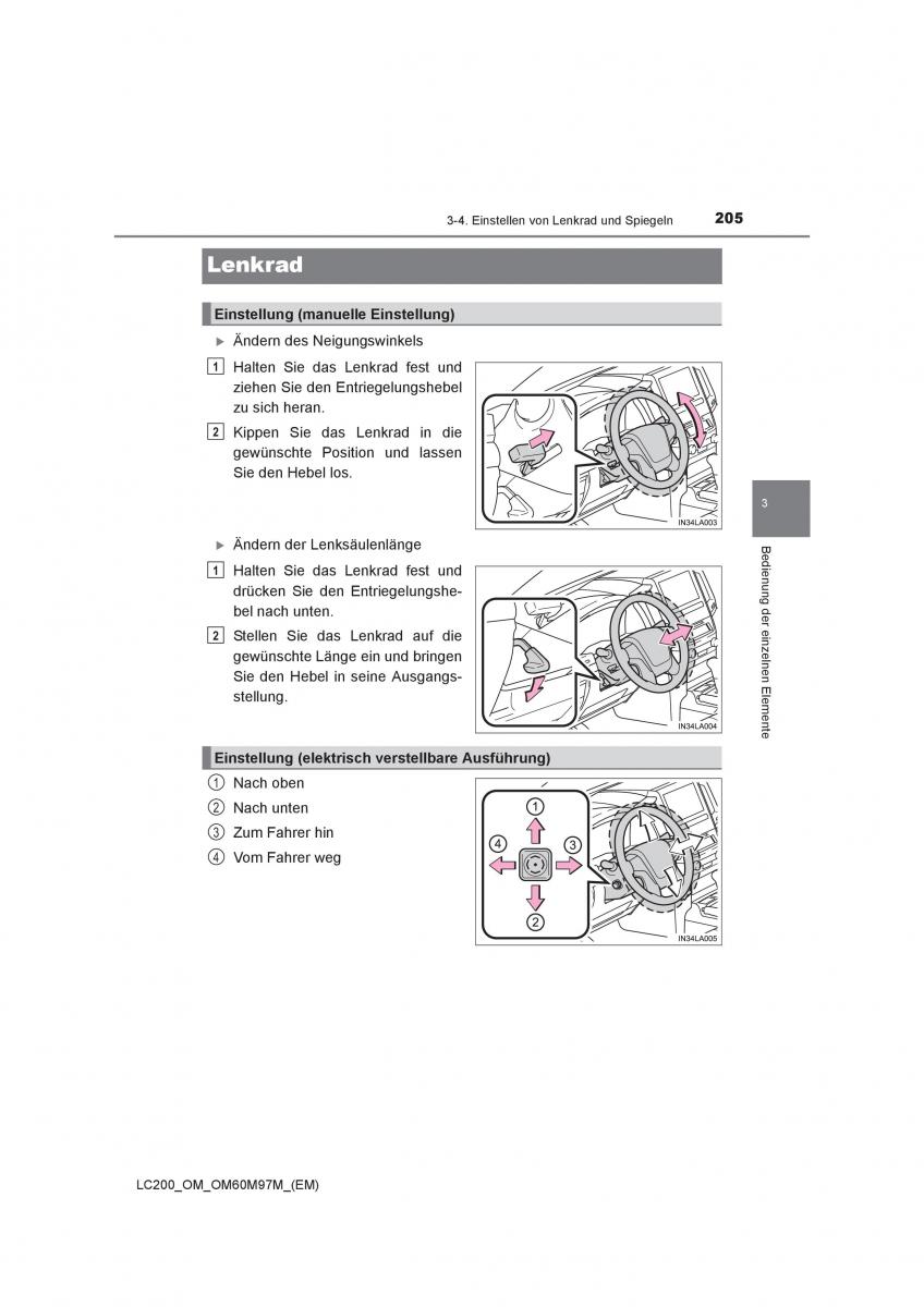 Toyota Land Cruiser J200 Handbuch / page 205