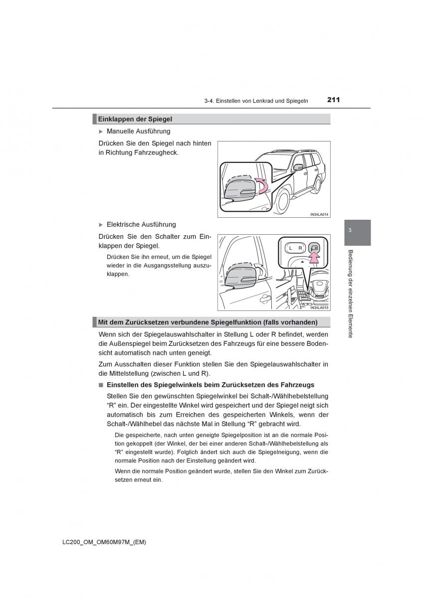 Toyota Land Cruiser J200 Handbuch / page 211