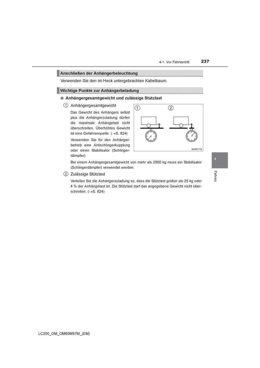 Toyota Land Cruiser J200 Handbuch / page 237