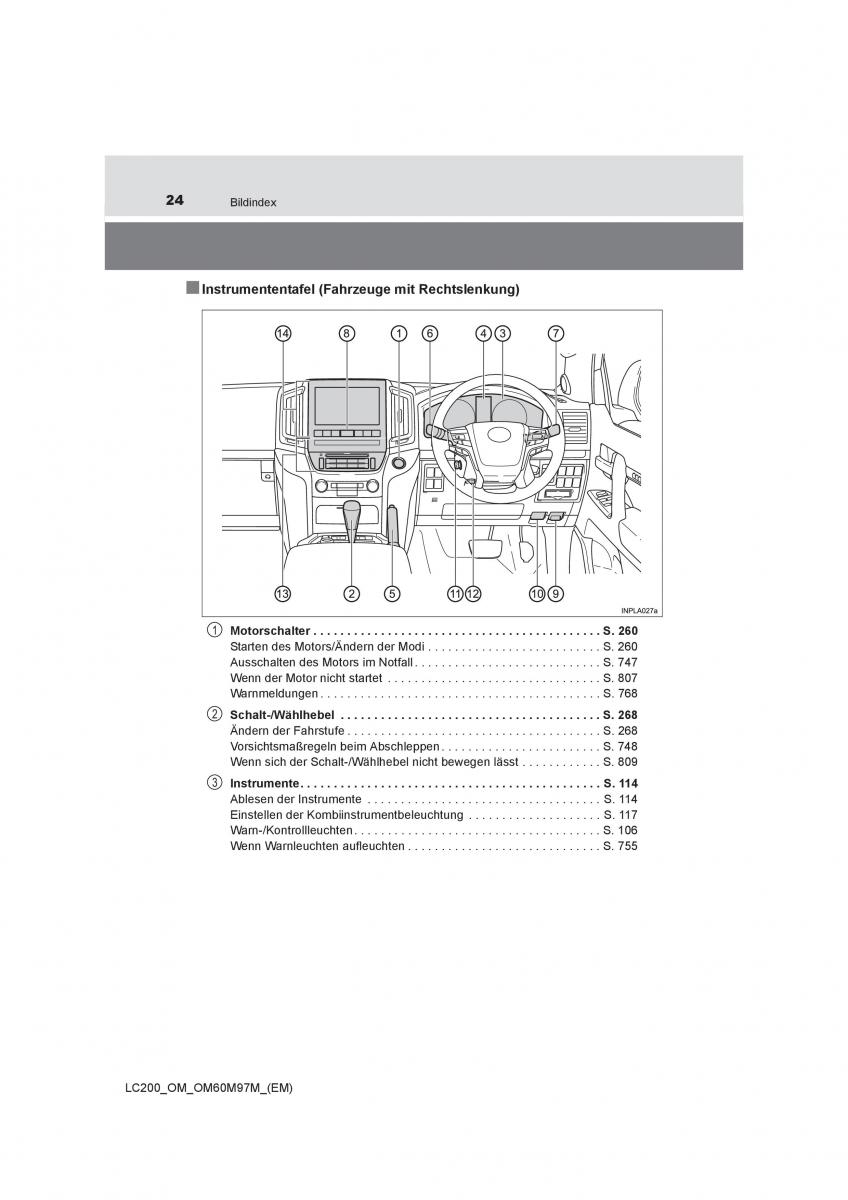 Toyota Land Cruiser J200 Handbuch / page 24