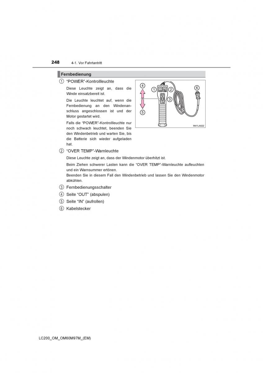 Toyota Land Cruiser J200 Handbuch / page 248