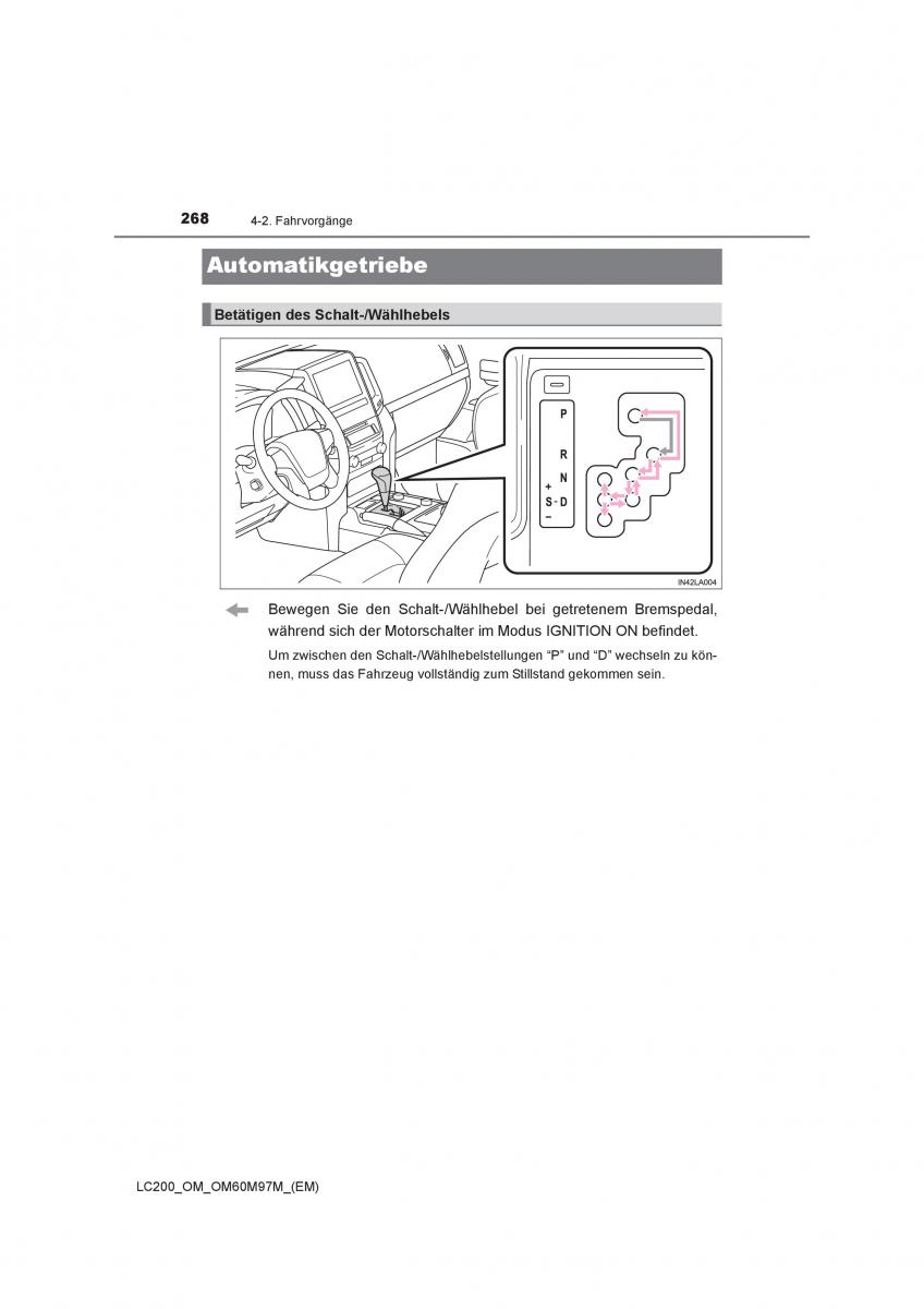 Toyota Land Cruiser J200 Handbuch / page 268