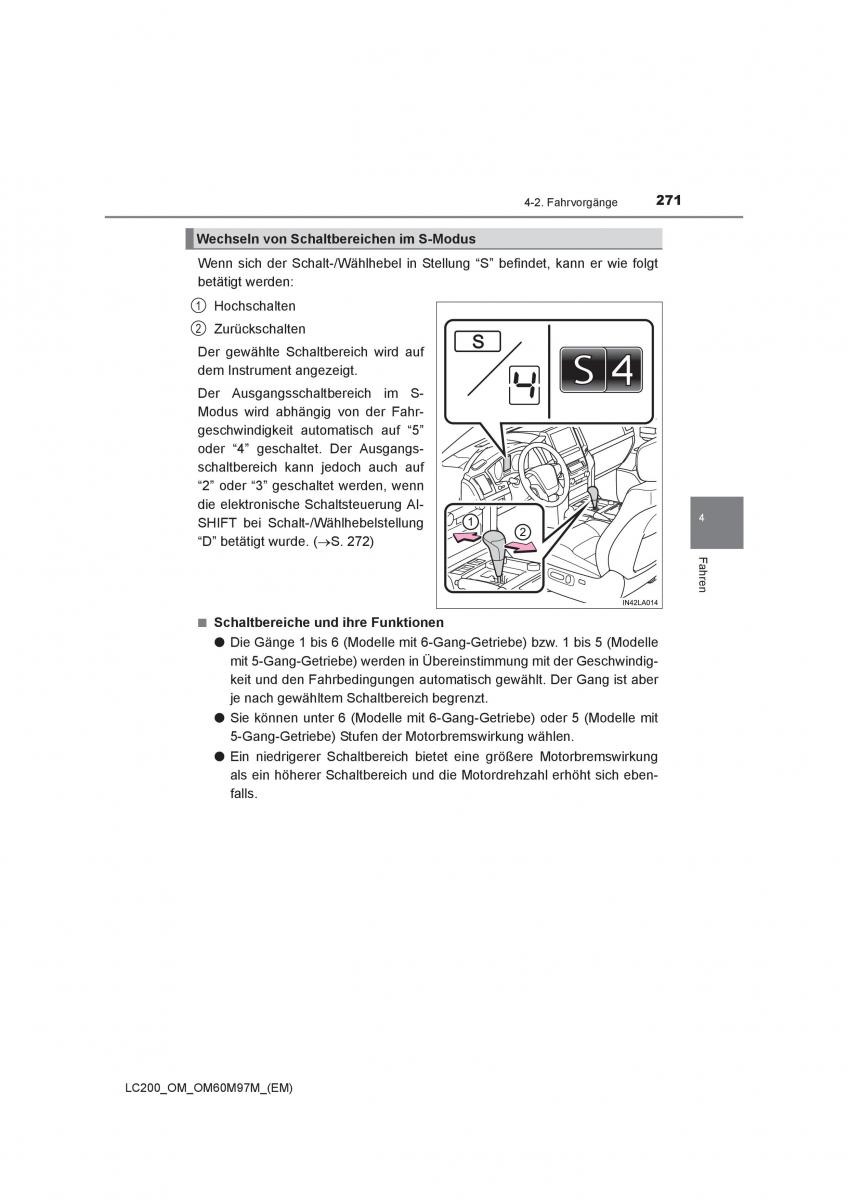 Toyota Land Cruiser J200 Handbuch / page 271