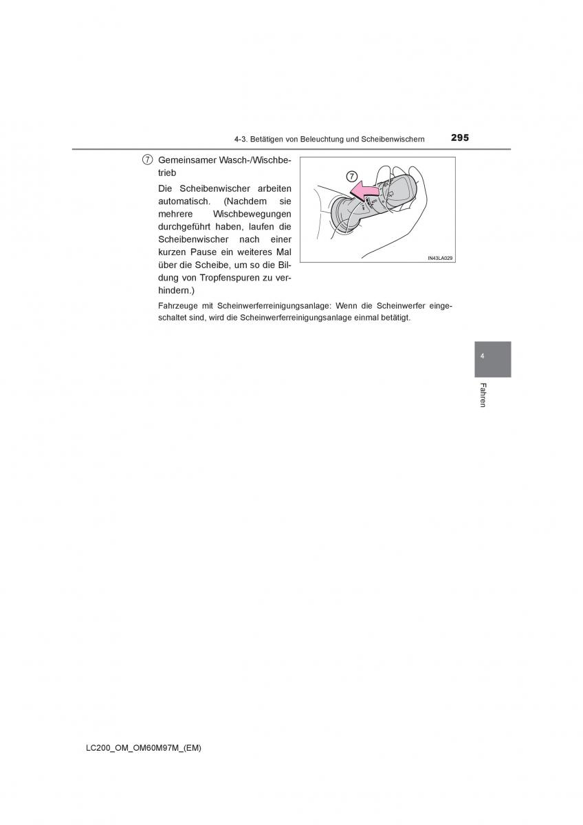 Toyota Land Cruiser J200 Handbuch / page 295