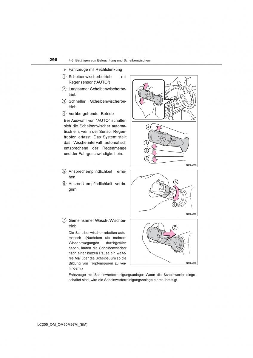 Toyota Land Cruiser J200 Handbuch / page 296